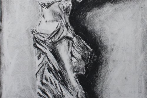 Who, then, was Cestius?	2021, Charcoal on paper, 24 by 18 inches